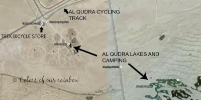 Al Qudra Lake kokapena mapa
