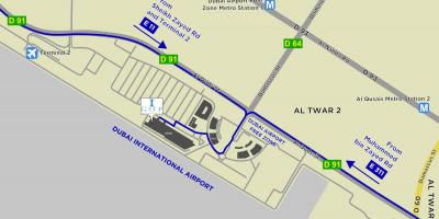 Mapa Dubai airport free zona