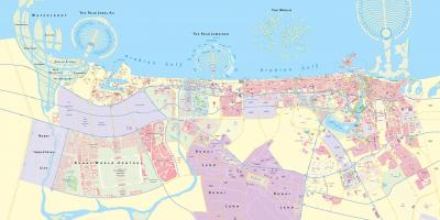 Mapa Dubai area