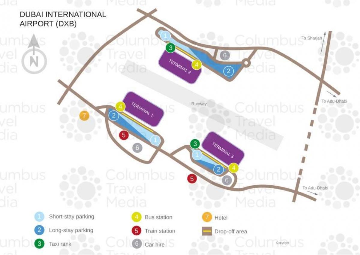 mapa Dubai airport