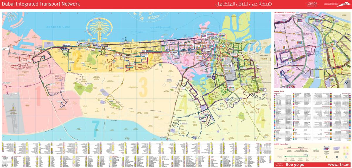 Dubai autobus ibilbidea mapa