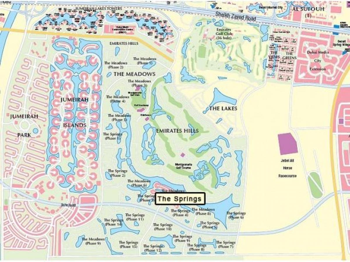 mapa Dubai belardiak