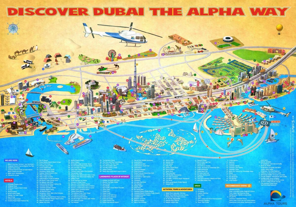 Dubai interes-puntu mapa