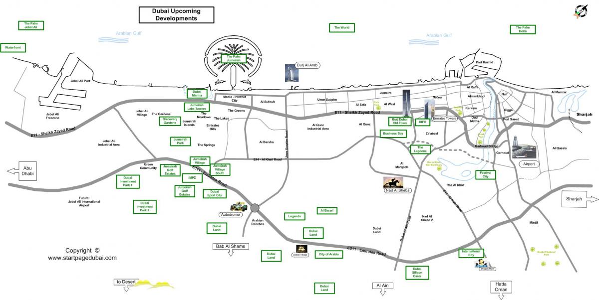 inbertsio parke Dubai kokapena mapa