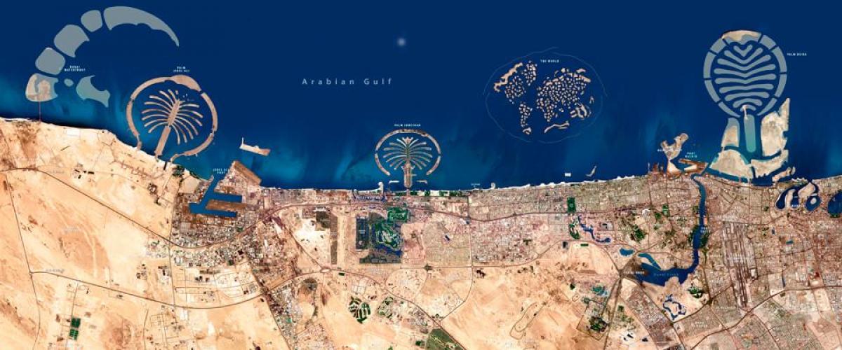 satelite mapa Dubai