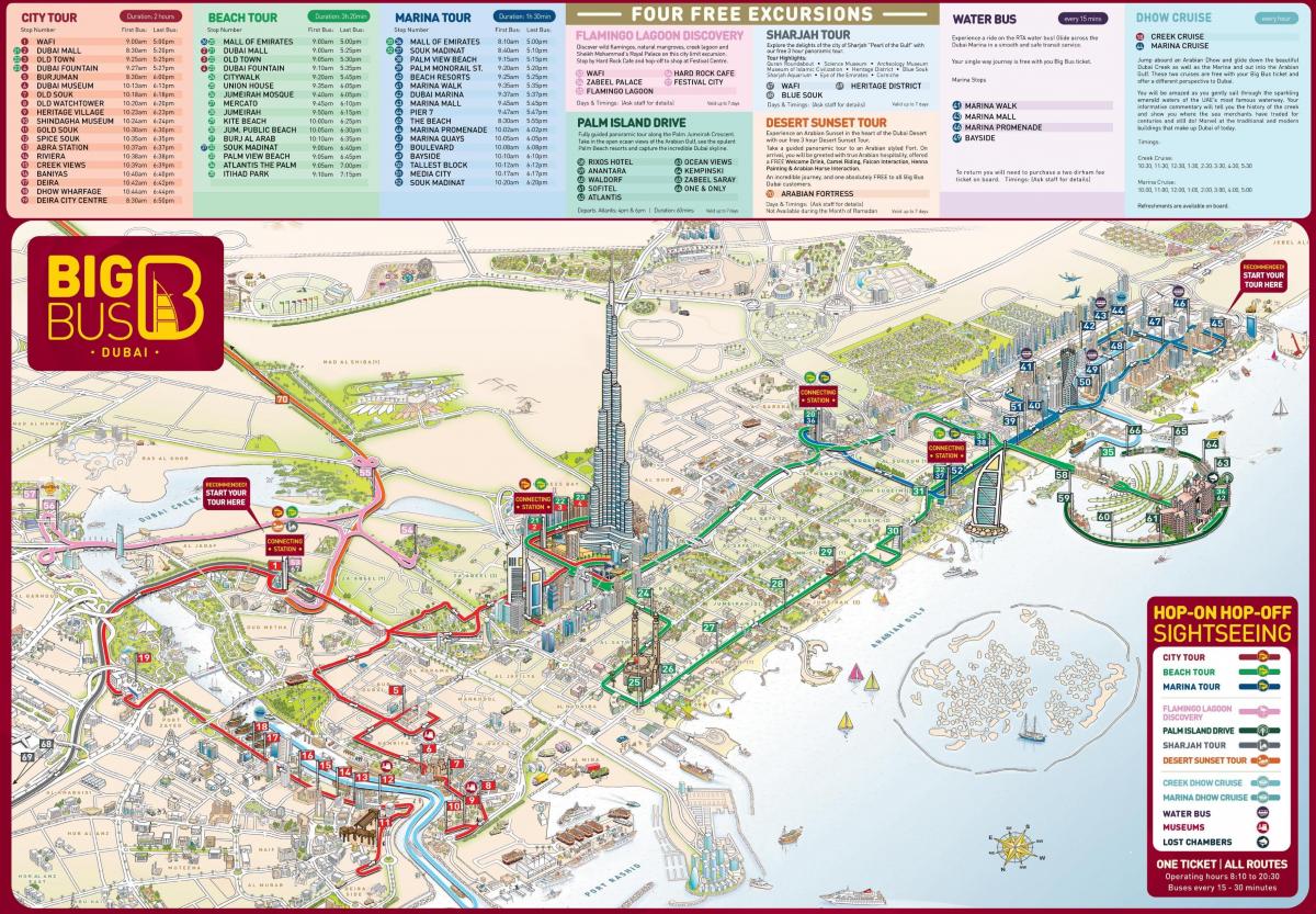 Dubai mapa turistikoak