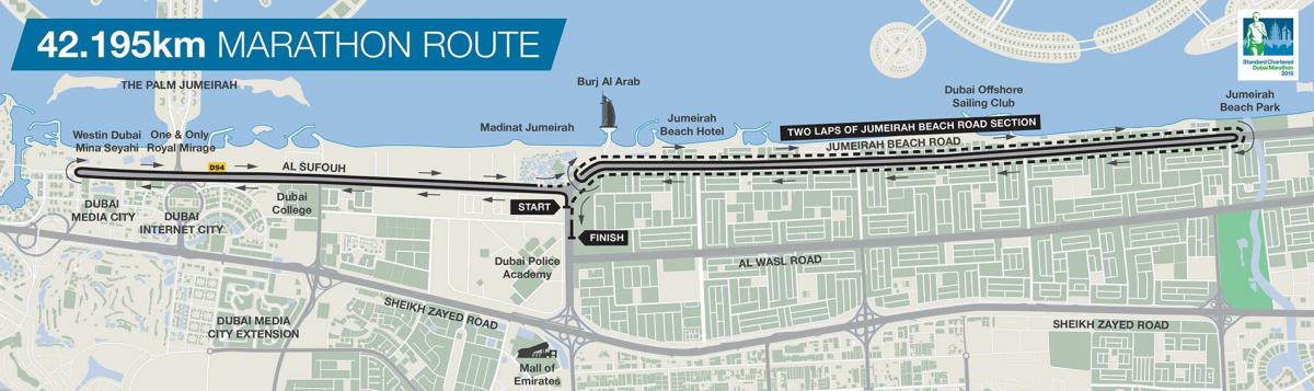 mapa Dubaiko maratoia