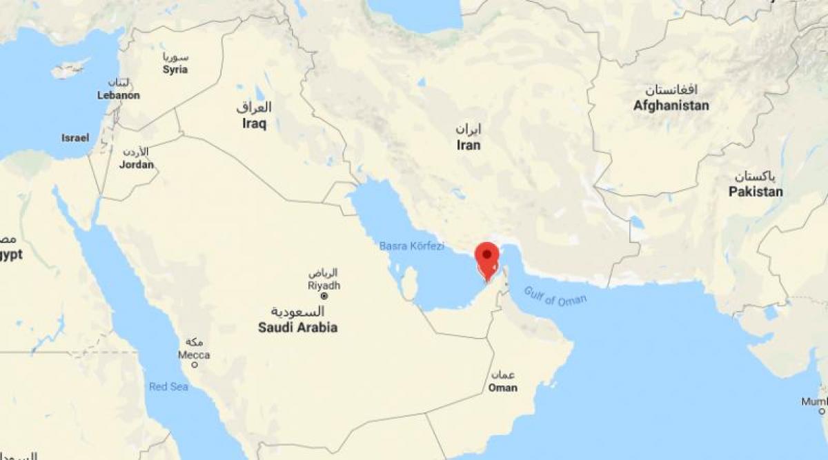 Dubai kokapena munduko mapa