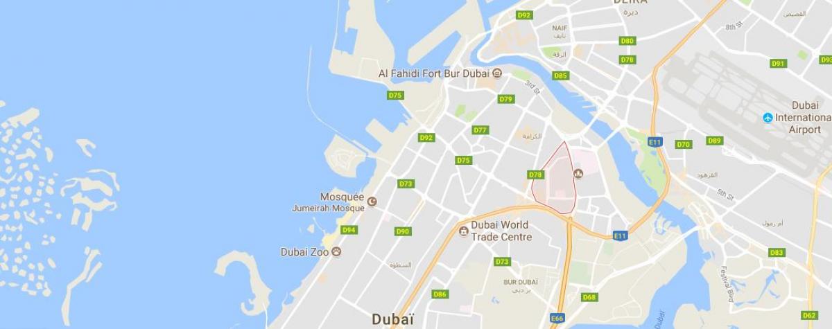 mapa Oud Metha Dubai