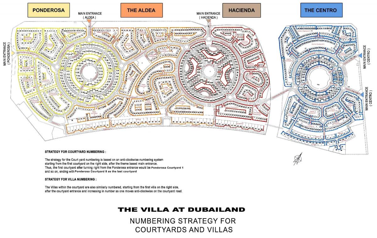 villa Dubai kokapena mapa