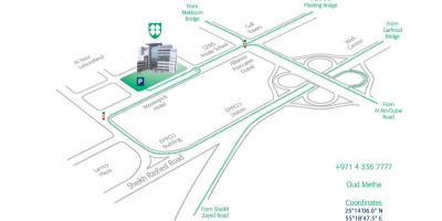 Mapa American hospital Dubai