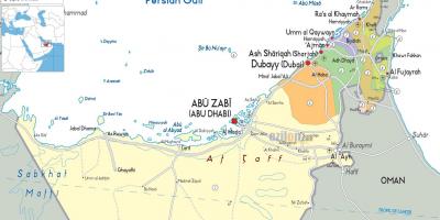 Mapa Dubai, arabiar Emirerri batuak