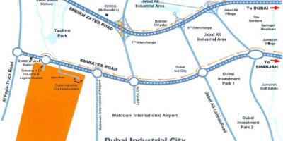 Mapa Dubai, hiri industrial