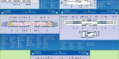 Dubaiko nazioarteko aireportuko terminal 3 mapa