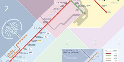 Metroa mapa Dubai