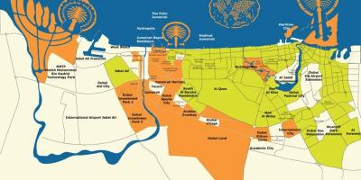 Dubai uharteetako mapa